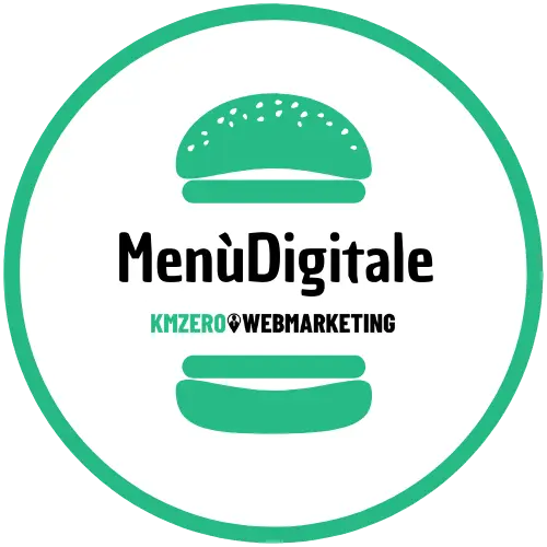Logo con hamburger e testo "MenùDigitale".